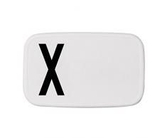 Design Letters Lunch Box Plastique Blanc/Noir 18 cm