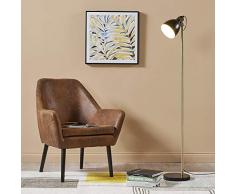 Versanora VN-L00060-EU Lampadaire mÃ©tal, Marbre Noir/Laiton Antique