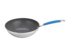 Joe mÃ¨ches 70525Â rapide et mÃªme en acier inoxydable anti-adhÃ©sif Cookware-26Â cm Sauteuse, Argent et bleu