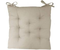 Deco&Co DÃ©coration intÃ©rieure naturelle - Galette de Chaise, Coton, Beige, Taille unique