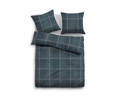 TOM TAILOR 0009877 Parure de lit en Flanelle avec taie doreiller Coton 1 Housse de Couette 155 x 220 cm + 1 taie doreiller 80 x 80 cm