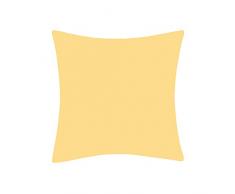 Douceur de France Coussin ImprimÃ© uni Jaune, Polyester, Multicolore, 40x40x15 cm
