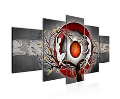 Tableau decoration murale Figures abstraites 200 x 100 cm - XXL Impression sur Toile Salon Appartment 5 Parties - prÃªt Ã accrocher - 301051b