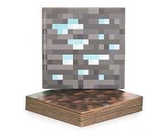 Paladone PP6769MCF Lot de 8 dessous de verre double face avec 16 motifs | Minecraft sous licence officielle