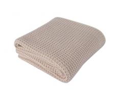 Plaid et Couverture by homemania bb15006Â Couverture, 100% Coton, Rose, Simple, 90Â x 90Â x 0.1Â cm