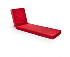 Outbag 31FLAPLU-Red Rembourrage de Chaises Longues, Polyester, Rouge, 185 x 60 cm