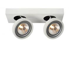 Lucide NENAD AR111 - Spot plafond - LED Dim. - 2x10W 2700K - Blanc
