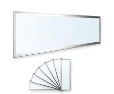 7x LEDVero 120x30 Panneau Ultraslim de LED - 36W, 3000lm, 6000K Plafonnier encastré avec clips de montage et transformateur EMV2016 - blanc froid