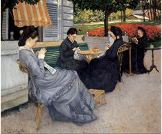 Legendarte PL-058 Tableau Portrait sur Le Terrain. Impression numérique sur Toile. Gustave Caillebotte, Multicolore, 50 x 60 cm