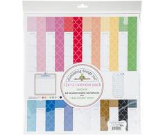Matrices Matrices Calendrier Quotidien Doodles Papier 30,5Â cm x 12-inch-Rainbow, dautres, Multicolore
