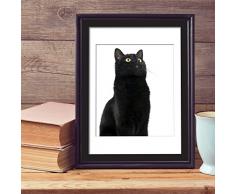 Walplus Autocollant Mural Mignon Chat Noir Affiche Murals DÃ©calques Art Vivant Chambre CrÃ¨che Ãcole Restaurant HÃ´tel CafÃ© Bureau DÃ©coration Maison DÃ©coration,Vinyle Multicolore,40 x 30 X 0.03 CM