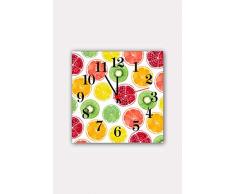 Bonamaison Horloge Murale en MDF, Multicolore, 30 x 30 cm