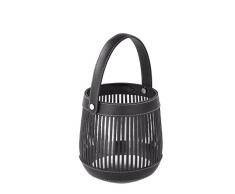 Unbekannt 124626 Lanterne, Cuir, Noir, 14 x 14 x 18 cm