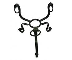 Lorenz ferart 6130.0Â Support Pot de Fleurs, Base en Fer forgÃ© Ã la Main en Fer forgÃ© ArgentÃ©/Noir