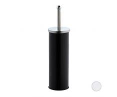 Relaxdays, tête échangeable, Brosse Toilettes WC, Salle de Bain, Moderne, H x D: 38 x 9,5 cm, Noir, Plastique, métal, 1 élément