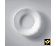 Plat Collection Rond, Plastique, Blanc, Lot de 50