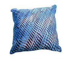 Coussin 40 x 40 cm déhoussable - couleur Bleu - Photo dart by Isabelle Delbecque