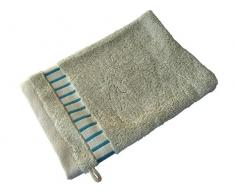 Littoral Gant de Toilette, Coton, Beige/Gris, 21x16x1 cm
