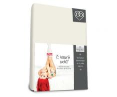 Bed-Fashion Drap-Housse Stretch, Tissu éponge, Blanc cassé, lit Simple, 80 x 220 cm