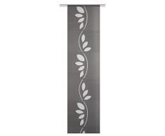 Home Fashion ATERA Panneau Coulissant décoratif Scherli, Polyester, Gris, 245 x 60 cm