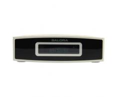 Salora CR624DAB Horloge Numérique Noir, Blanc Radio portable - Radios portables (Horloge, Numérique, DAB, DAB+, FM, 87,5-108 MHz, LED, 3,5 mm)