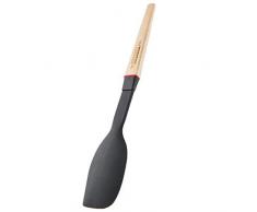 Spatule en nylon noir avec manche en bois Bakehouse