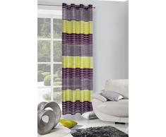 Eurofirany zAS/Motifs/Motifs fIOL zI Rideau Ã Oeillets 140 x 250 cm Violet/Vert