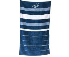 Littoral LA16HT-SP Serviette de Plage Coton Bleu Marine 180 x 100 cm