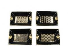 J. Kersten BV Lot de 4 cendrier en cÃ©ramique Mix