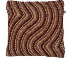 Dutch Decor Coussin Ingo 45x45 cm Bordeaux/Multi - Coussins Déco - Oreiller Décoratif - Déhoussable - Zippé