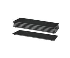 Assiette rectangulaire en ardoise 29 x 11 cm lot de 6