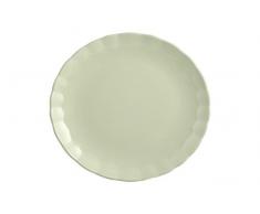 H&H Camelia Assiette Dessert, Faience, 6 piÃ¨ces, Vert, 19 cm