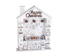 Blancs Dino xsl051Â _ 01Â Nichoir avec Calendrier Avent, Bois, crÃ¨me/Beige, 29Â x 37,5Â x 6Â cm