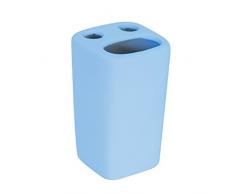 MSV 140926 Haïti Porte Brosses à Dents Céramique Blue Clair 2905C 6,5 x 6,5 x 10,5 cm