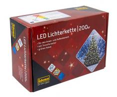 Idena 8325066 Guirlande lumineuse 200 LED Extérieur Lumière blanche chaude