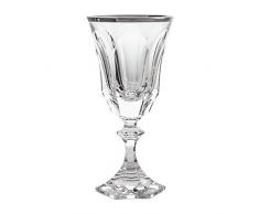 Cristal de SÃ¨vres Chenonceaux Set de Verres Ã vin, Verre, Platine, 7Â x 7Â x 16Â cm, Lot de 2