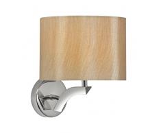 Oaks Lighting 1722/1 CH Eden Applique murale en chrome poli avec abat-jour en tissu
