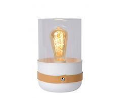 Lucide 06519/01/31 Lampe de Table, Verre, 40 W, White