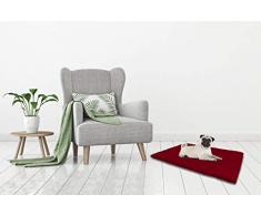 Coussin pour chien lavable 60x100cm Bordeaux