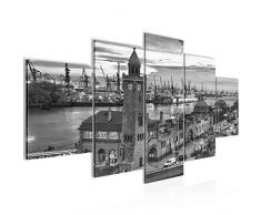 Tableau decoration murale Ville de Hambourg - XXL Impression sur Toile Salon Appartment 5 Parties - prÃªt Ã accrocher - 603053c