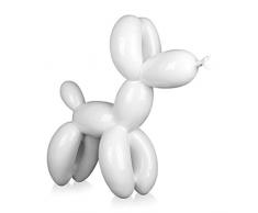 World Art Grand chien ballon Sculpture En Résine, Multicolore, 62x64x23 Cm