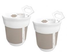 Baci Tasse cappuccino et cuillÃ¨re CrÃ¨me Lot de 2