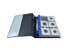 PELLERS Album pour collection de piÃ¨ces en Ã©tuis numismatiques en carton. Classeur S. 10 feuilles, 60 piÃ¨ces 55mm x 55mm.