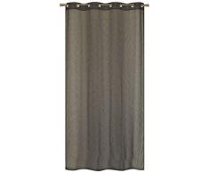 HomeMaison Voilage Ã laspect Lin, Polyester, Anthracite, 240x140 cm