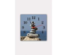 Bonamaison Horloge Murale en MDF, Multicolore, 30 x 30 cm