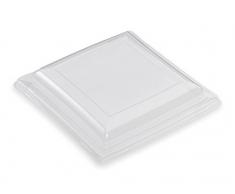 GUILLIN - QUADRIPACK CVACF185 CARTON DE 100 Couvercle pour Assiette CarrÃ©e, Plastique, Transparent, 19,1 x 19,1 x 3 cm