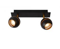 Lucide BINARI - Spot Plafond - LED - 2x5W 2700K - Noir