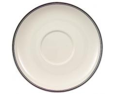 Villeroy & Boch Design Naif Sous-tasse à Mokka-/expresso, 12 cm, Porcelaine Premium, Blanc/Noir