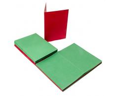 The Paper Palace Le Palais de Papier 50Â Cartes et enveloppes 12,7Â x 17,8Â cm, Rouge/Vert