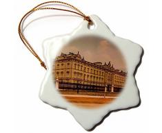 3dRose Victorien Lanterne Magique colorÃ© Ã la Main Buckingham Palace Londres Angleterre Flocon de Neige Ornement, Multicolore, 7,6Â cm